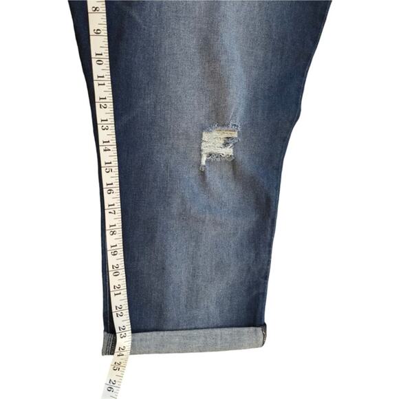 Democracy "Ab"solution® Blue Ankle Skimmer Distressed‎ Jean Plus Size 24 W New - Picture 8 of 15